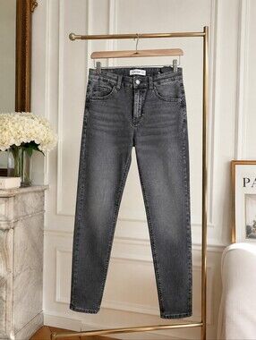 Pull & Bear Gray Wash High Rise Skinny Jeans